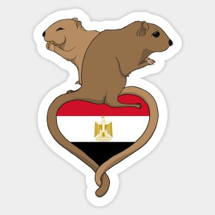 Gerbil Egypt (light) Sticker